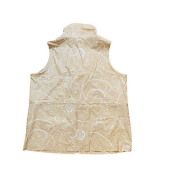 Chico's Zenergy Neema Bundle of 2 Vests Navy Shadow Stripe & Beige Printed XL - Picture 9 of 16